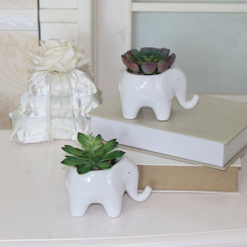 Ensemble de 2 pots de fleurs en céramique Hibbert