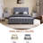 Queen Size Upholstered Platform Bed with Twin XL Trundle-2135132815