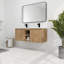 Ornement contemporain de porte de meuble-lavabo double à fixation murale à finition double avec double vasque
