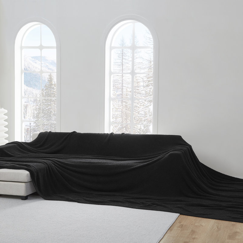 Surdimensionné Coma, Noir, L 115 po x L 180 po