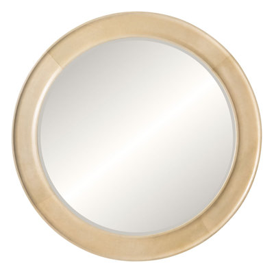 Marcel Round Solid Wood Beveled Mirror