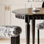 Ensemble de table de salle à manger en bois d'hévéa noir-106221671