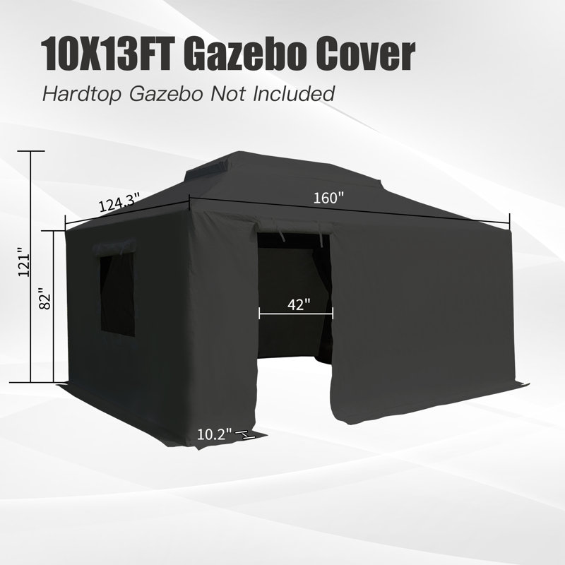 Universal Winter Cover for Gazebo, 121" H x 160" W x 124" D