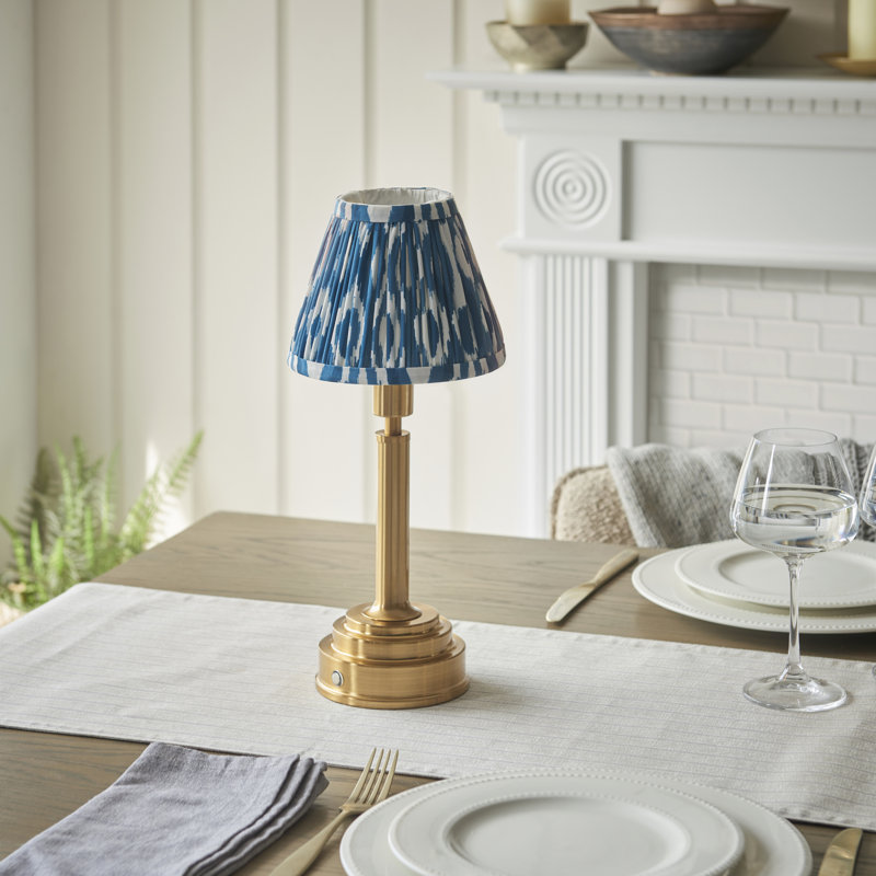 Upton Rechargeable Metal Table Lamp, Marlin Blue