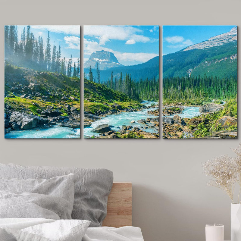 Chaîne de montagnes du Colorado Forêt Rivière Rapide Nature Paysage naturel Photographie réalisme réalisme, Toile tendue