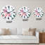 Crane Bird With Flowers And Plants - Patterned Wall Clock-843637372