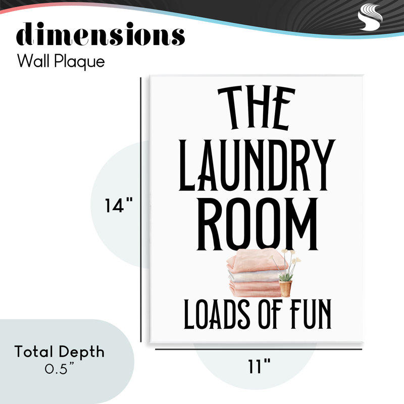 Plaque murale minimaliste Laundry Room, design par Kim Allen