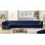 Canapé modulaire réversible en velours de 186 po de largeur Klecka-82749447
