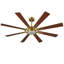 Ventilateur de plafond 60 po à 8 pales avec moulin à vent de ferme moderne avec 60 lumières DEL et télécommande-468401141