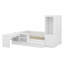 Lit plateforme avec tiroirs, tablettes, bureau et garde-robe-1893038594