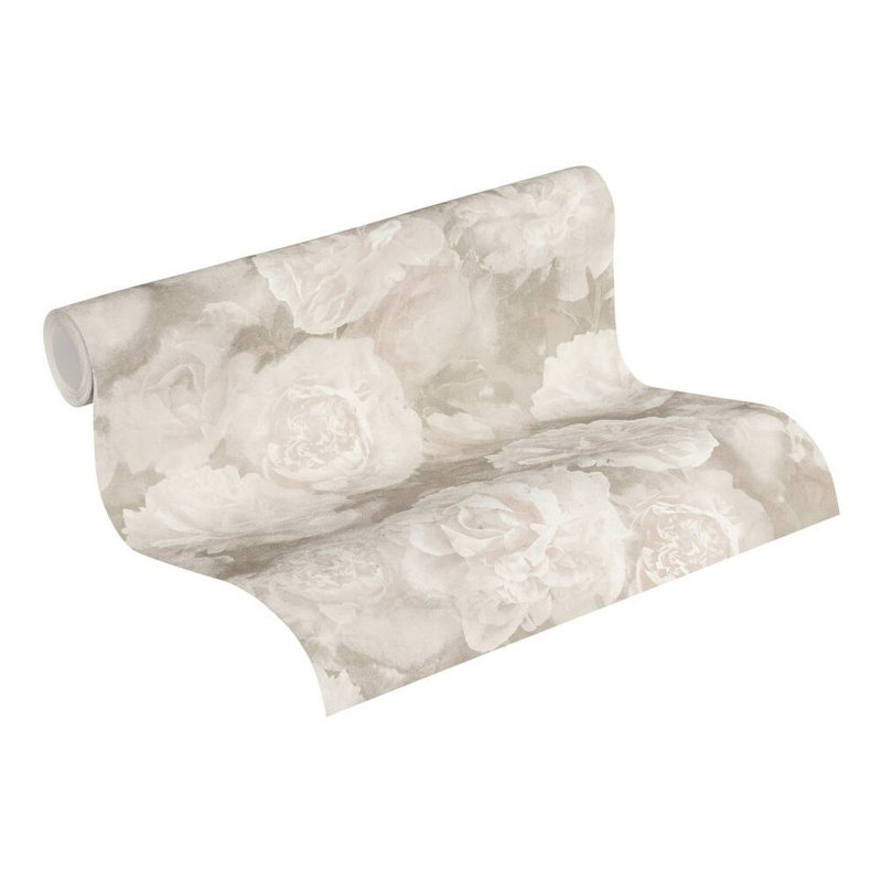 Rouleau de papier peint texturé L 33 pi x l 21 po, Rose rose / argent