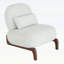 Mignon fauteuil d'appoint avec pieds en bois pour un confort douillet dans le salon et la chambre à coucher-509978033