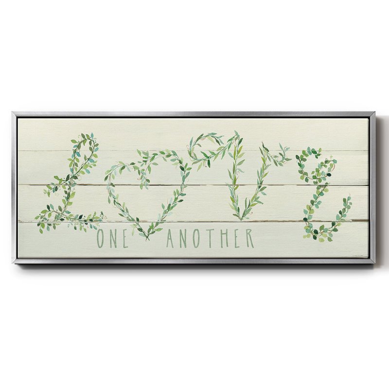 Shiplap Vines Love - toile encadrée