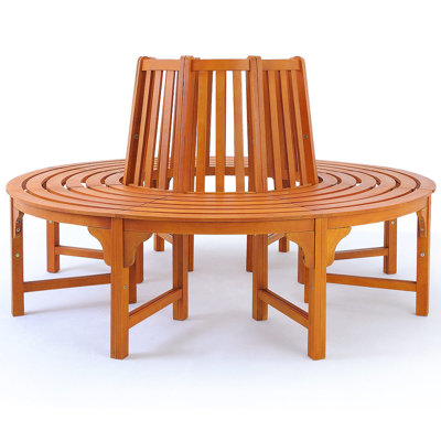 Solid Wood Eucalyptus Outdoor Bench
