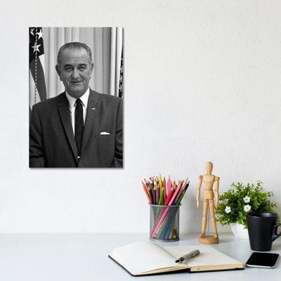 Photo Of President Lyndon B. Johnson I by Stocktrek Images - Wrapped Canvas Gallery-Wrapped Canvas Giclée