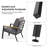 4 Pieces Patio Furniture Sets, Outdoor Conversation Sets with Removable Washable Seating Cushion-276884937