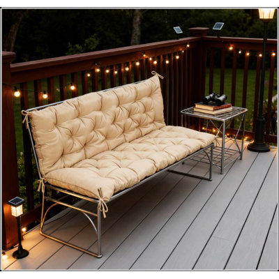 Coussin de remplacement à 3 places pour balancelle d'extérieur, coussin de banc capitonné pour canapé / canapé de patio, confortable et élégant