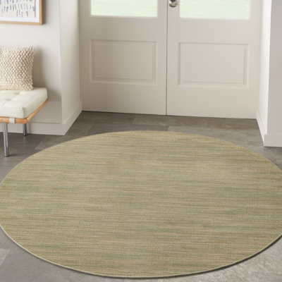 Nourison Essentials Green/Gold Indoor/Outdoor Area Rug