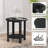 16 Inch Round Outdoor Side Table Adirondack Plastic/Resin Patio Side Table Weather Resistant End Table with Storage Shelf （Set of 2）-1624185078