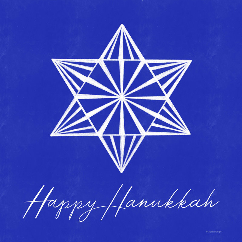Hannahgrace " Happy Hanukkah Star ", 36" H x 36" W  