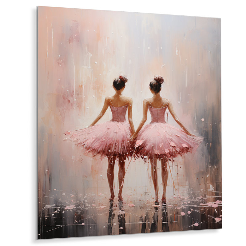 «Pink Ballet Dance II», reproduction d'art en métal, H 20 po x l 12 po