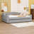 Full XL Wooden Upholstered Daybed with Trundle, LED Lights and Slats-1070417624