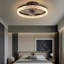 Ventilateur de plafond moderne encastré avec lumière DEL à intensité variable et télécommande, conception sans lame de 19,7 pouces