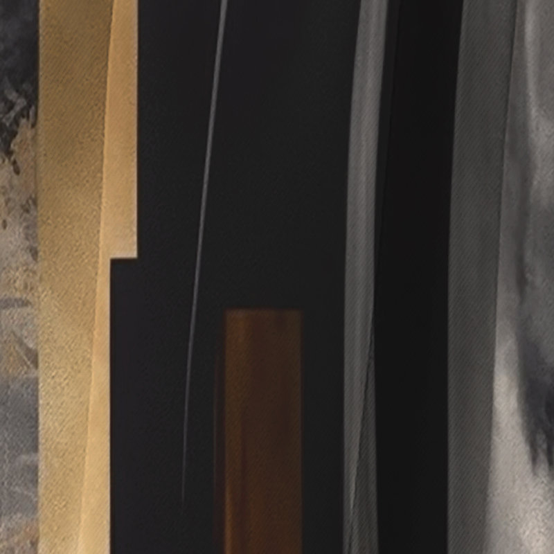 Gold Touch Art Deco IV - Abstract Curtain - Blackout Abstract Curtain - 1 Panels, 52" W x 63" L