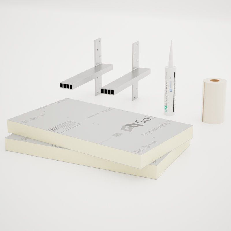 72in. × 14in. × 4in. The Original Floating Shower Bench Kit® with GoBoard Foam Board® – Original Shower Bench Bracket®