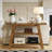 47.24" W 3-Tier Solid Wood Console Table-702159143