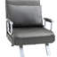 Fauteuil-lit réglable à 5 positions gris foncé avec coussin et structure en acier par convertible et support