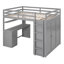 Full Size Loft Bed With Drawers,Desk,And Wardrobe-Grey-112583721