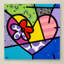 Art mural sur toile tendue - "Big Heart III" par Roberto Rafael pour décoration de salon, de chambre à coucher ou de bureau - 35 x 35-18731903