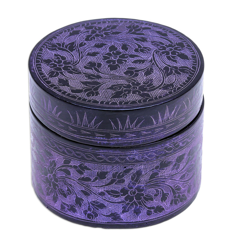 Boîte décorative nostalgique faite à la main, H 3,30 po x l 3,90 po x P 6,30 po