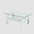 Tempered Clear Glass Coffee Table, 2-Layer Living Room Center Table | Gift Idea-1735356093