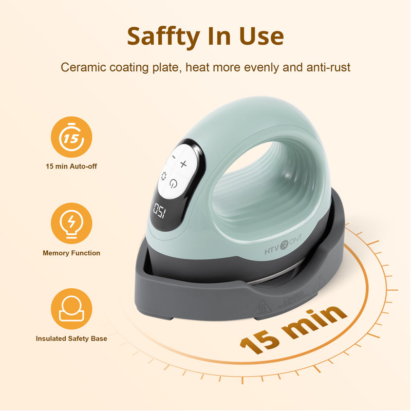Mini Heat Press - 3 In 1 Small Heat Press Machine For T-shirts Shoes Caps Mugs With Innovative 2 In 1 Curved & Flat Heat Plate - Mini Iron Heat Press 3 Customized Temp & Time Fast Heating