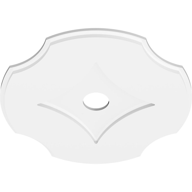 Médaillon de plafond contemporain en PVC Percival, H 1 po x l 22 po x P 22 po