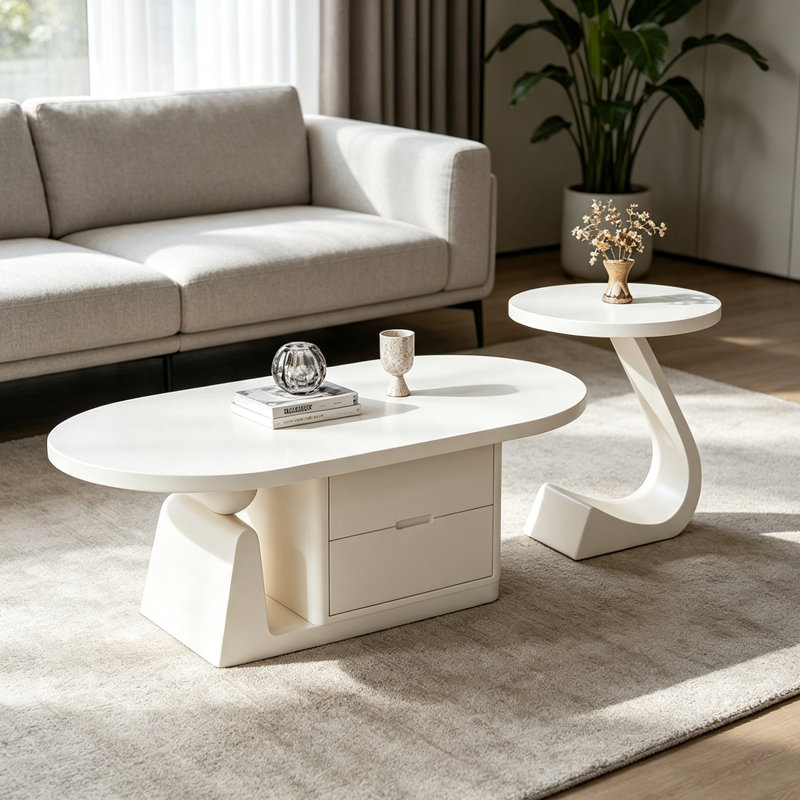 François, H 15,74 po x l 47,24 po x P 23,62 po, Blanc/Crème