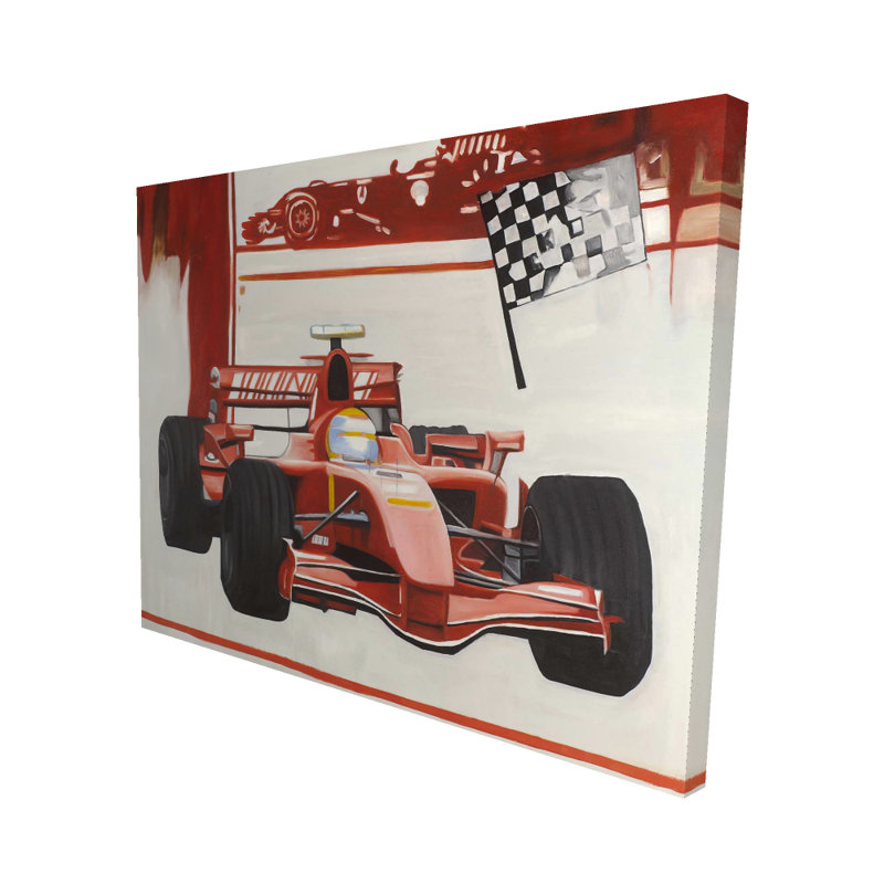 «Formule 1 Car - Red Man», art sur toile pour la décoration intérieure