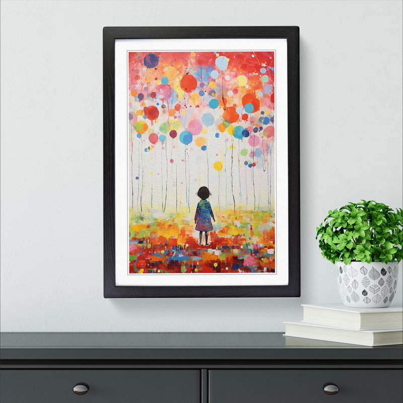 Kids Colour Field No.2 - Framed Print, Black, 46cm H x 34cm W x 2cm D