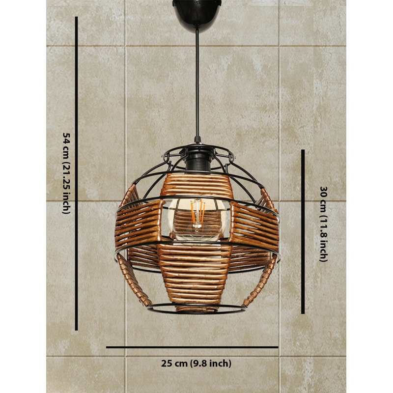 Luminaire suspendu sphère 1 lumière Romain, Bronze
