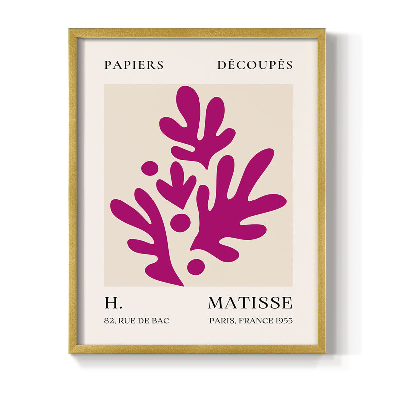 Matisse CLX III, reproduction encadrée - bois massif, H 10 po x l 8 po