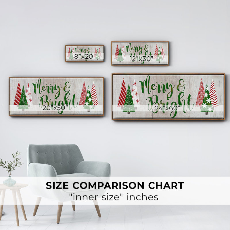 Merry & Bright- Framed Canvas