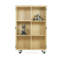 Armoire mobile robotisée pour salle de classe diversifiée, l 44 po x P 24 po x H 68 po, compartiment de rangement verrouillable, pouvant accueillir 6 robots, 4 tablettes, fabrication en bois franc clair, roulettes, fabriquée aux États-Unis