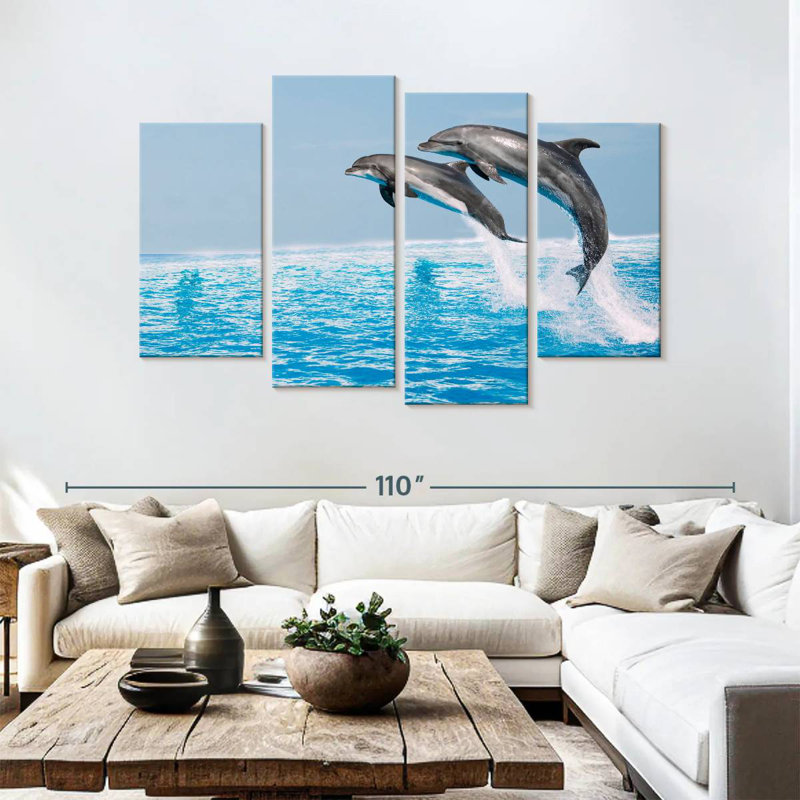 Brampt Two Leaping Dolphins, 54" H x 84" W