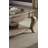 Clear Glass & Antique Taupe Finish Coffee Table