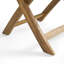 Chaise d'appoint Bistro, pliable, canne d'extérieur en osier gris, bois d'acacia brun