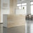 55.1'' Modern Reception Desk with Storage, Locking Drawer Front Privacy Panel for Office, Salon