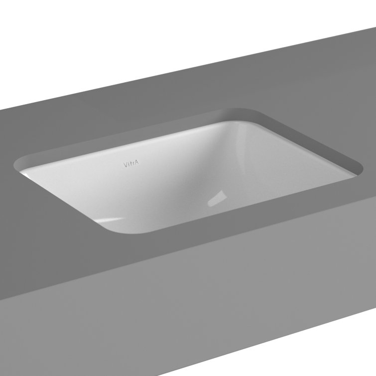 Cheviot Products Seville 14.62'' White Vitreous China Square Bathroom Sink with Overflow