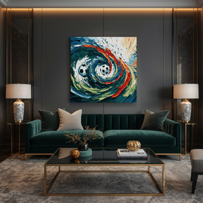 Art sportif sur toile bleue